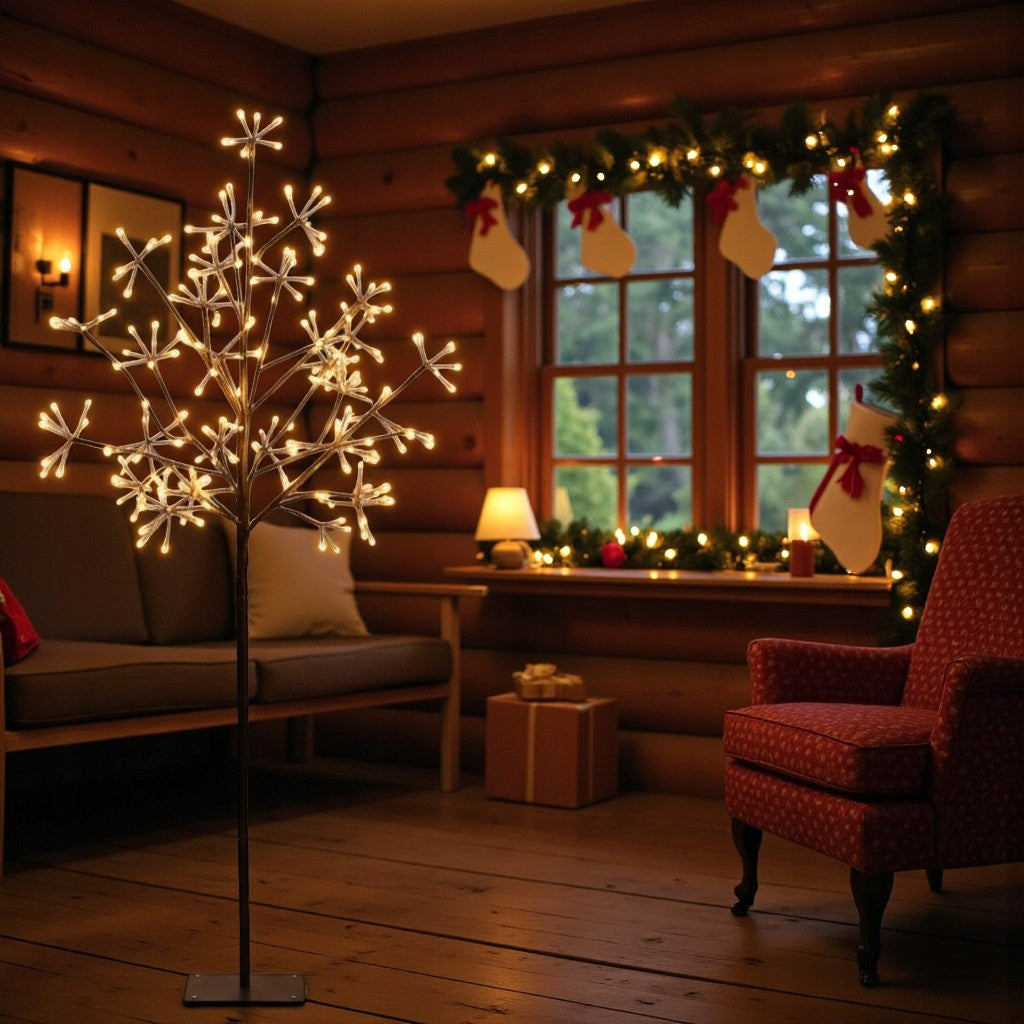Glowing Tree Christmas Tree 150cm 216 LED timer lights white warm outdoor Packaging status original