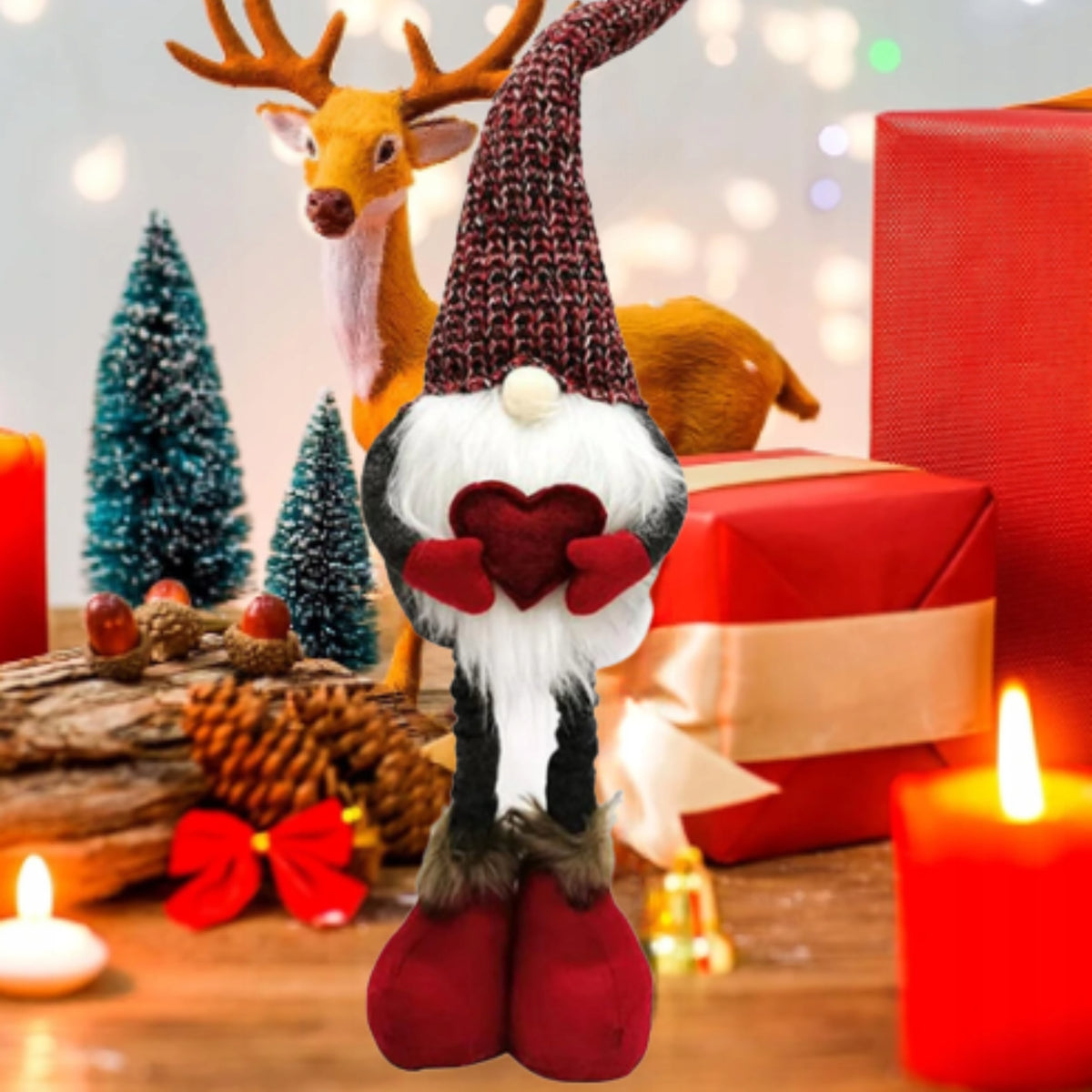 Gnome Christmas Dwarf Telescopic Large Gnome High 125cm Adjustable XXL Brand Eddcom
