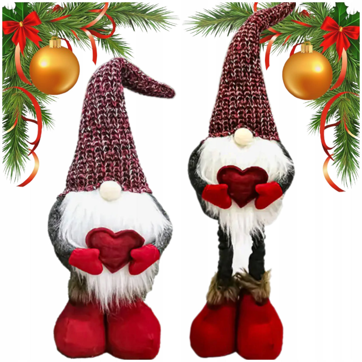 Gnome Christmas Dwarf Telescopic Large Gnome High 125cm Adjustable XXL