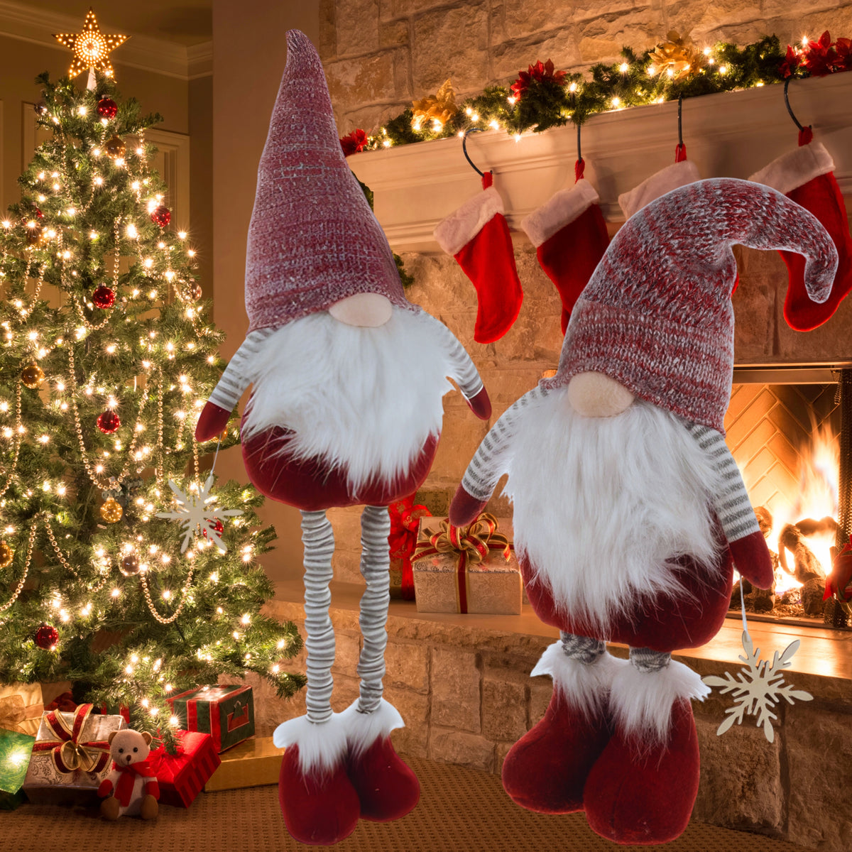 Gnome Christmas Gnome Telescopic Large Gnome High 95cm Adjustable XXL Manufacturer code SKRZAT KRASNAL ŚWIĄTECZNY NOGI TELESKOPOWE
