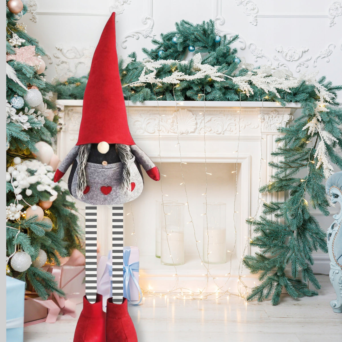 Gnome Christmas gnome large Up to 125cm telescopic legs gnome ornament CHRISTMAS Packaging status original