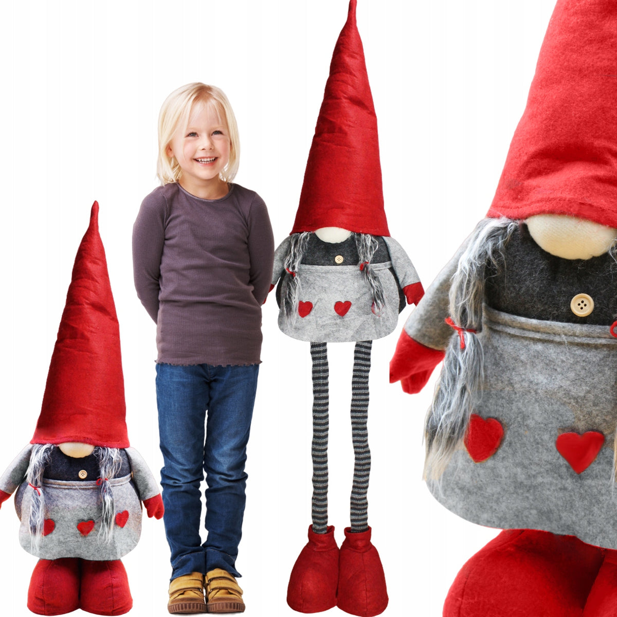 Gnome Christmas gnome large Up to 125cm telescopic legs gnome ornament CHRISTMAS
