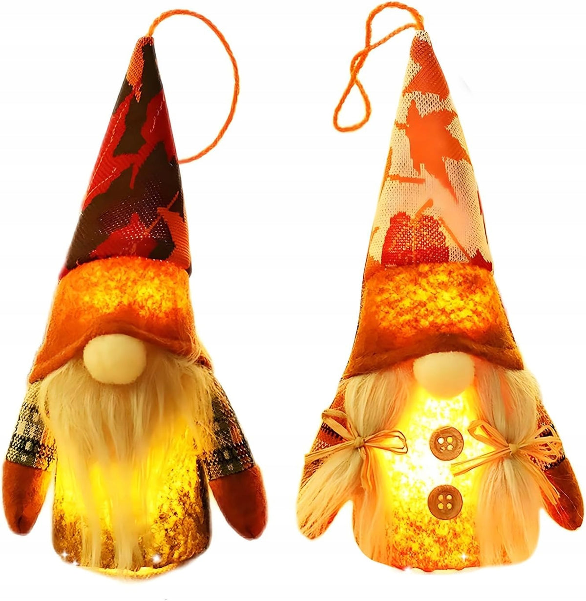 Gnome LED Gnome Glowing 2 Figurines | Christmas Decoration