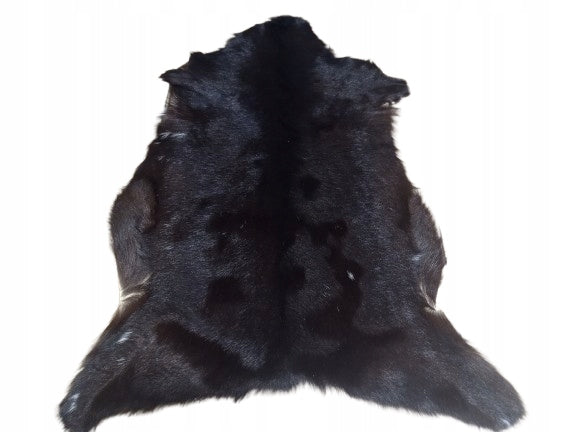 Goatskin Natural UNIQUE PATTERN Carpet Loft Dark Brown-Black 95x70cm