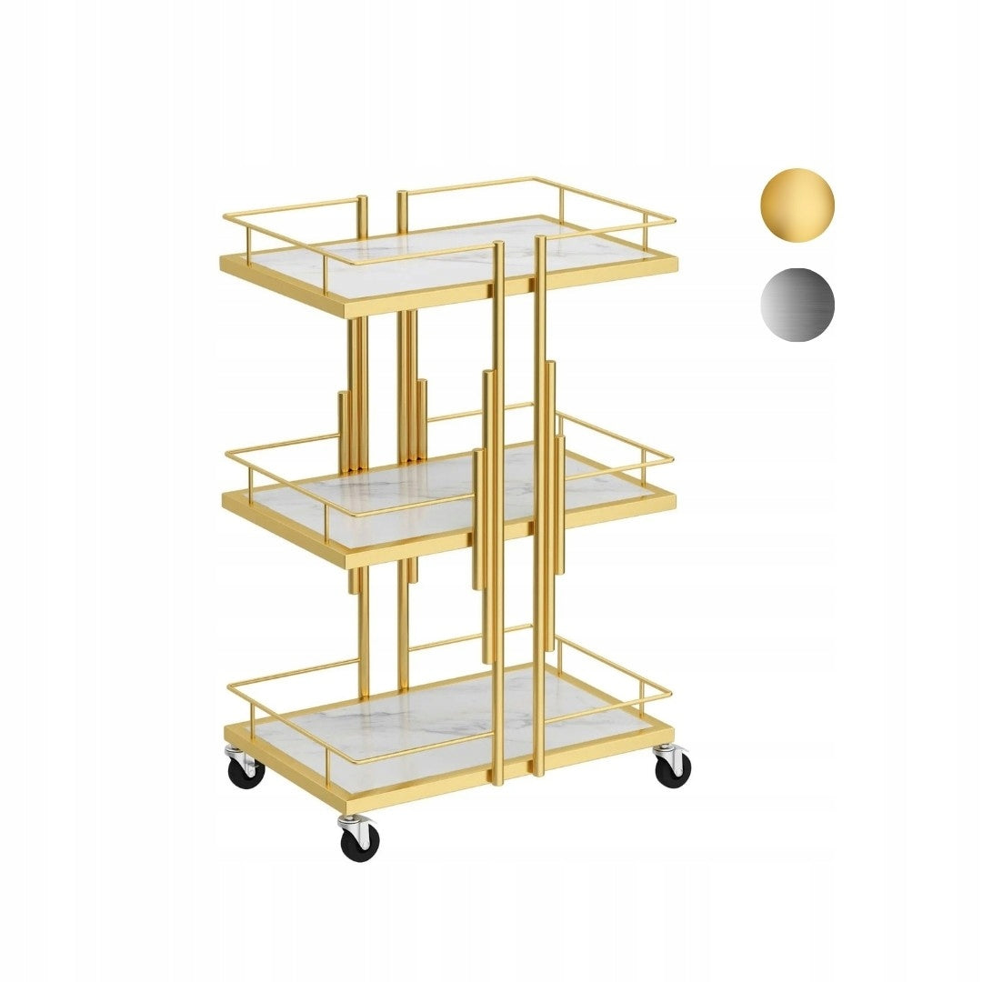 Gold Premium 3-Tier MOEMI Cosmetic Trolley