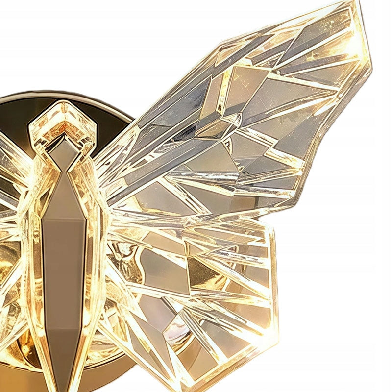 Golden Butterfly 5W LED Wall Lamp Modern Crystal Sconce Fixture Manufacturer code G07097923073916