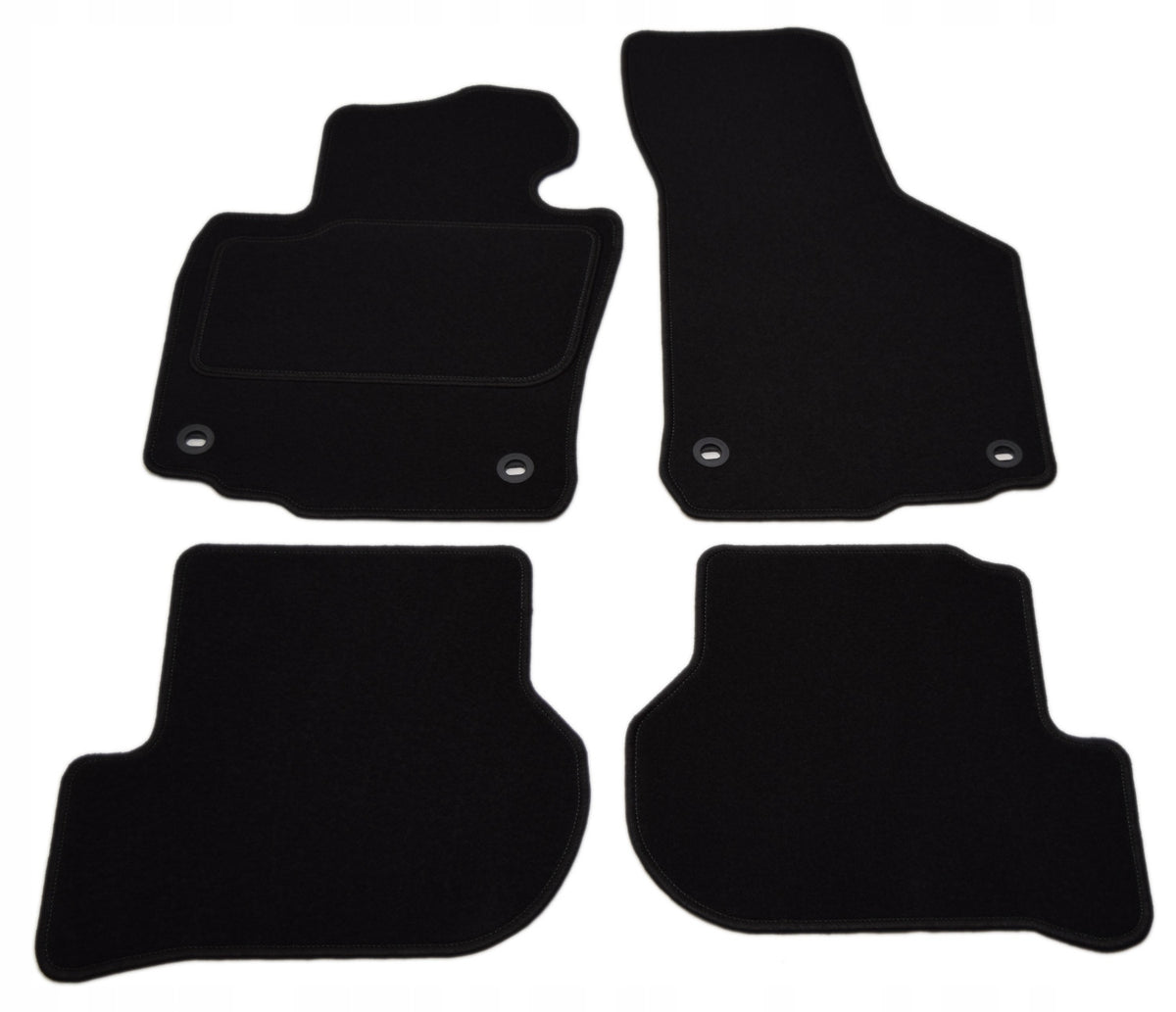 Golf V 2003-2008r. Black Velour Rugs - Economy.