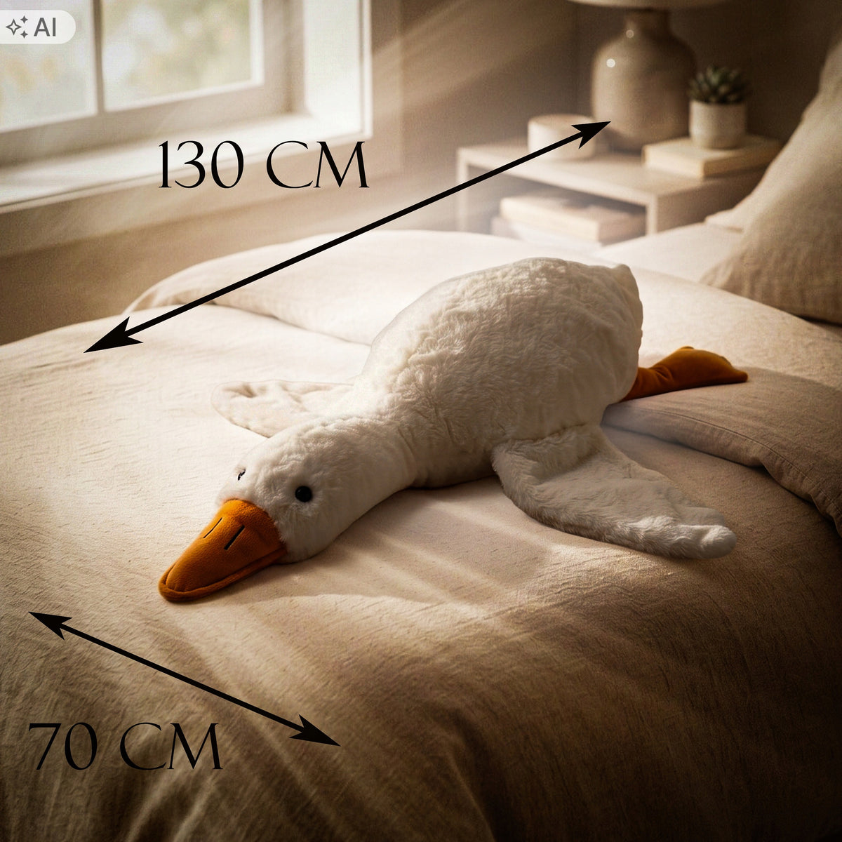 Goose Large Plush Toy Pillow 130Cm Hugging Baby Toy Packaging status original