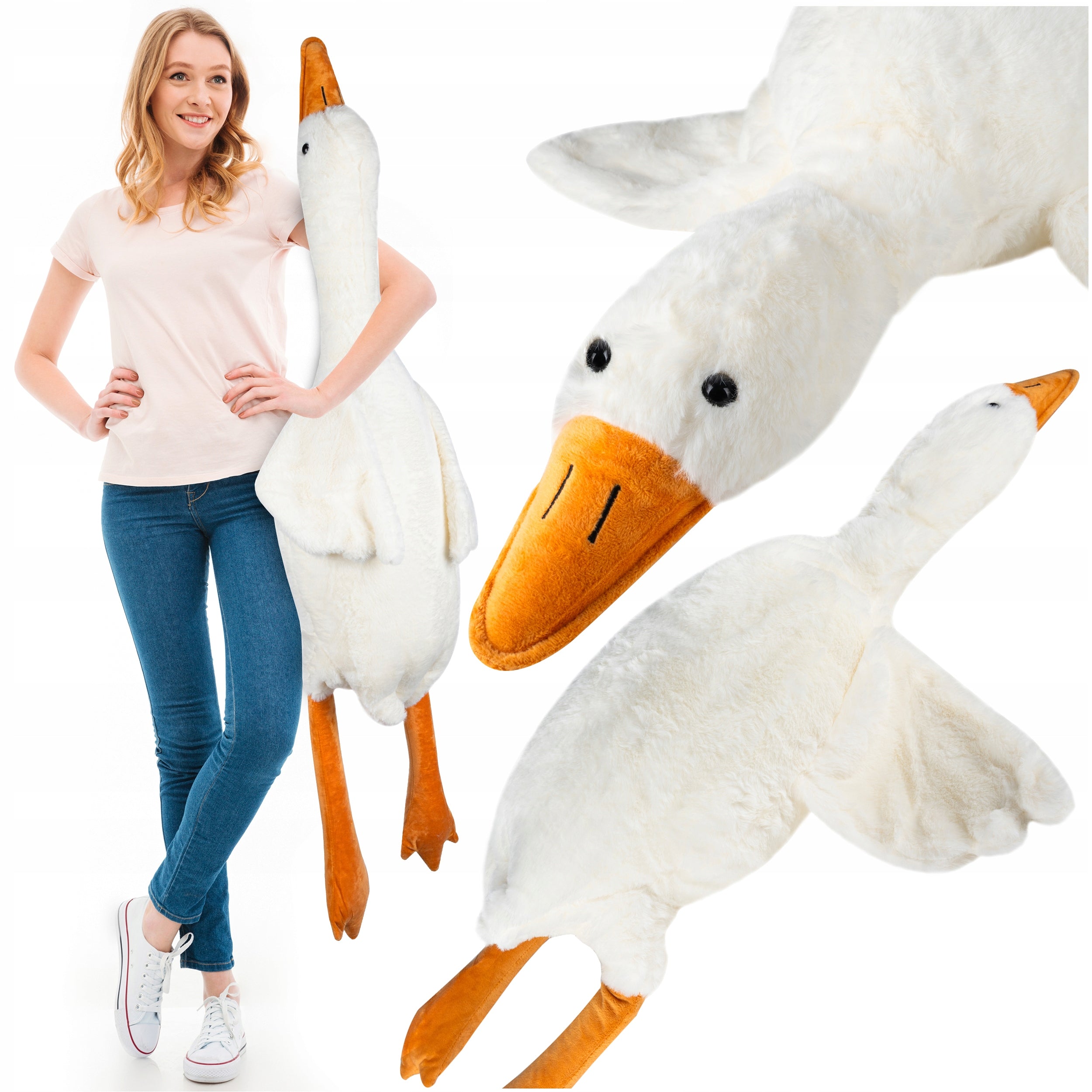 Goose Large Plush Toy Pillow 130Cm Hugging Baby Toy