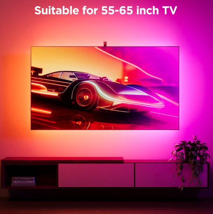 Govee Backlight 3S Netflix TV 55-65 inch, Smart LED RGBICW TV Backlights Manufacturer code 6974316999874