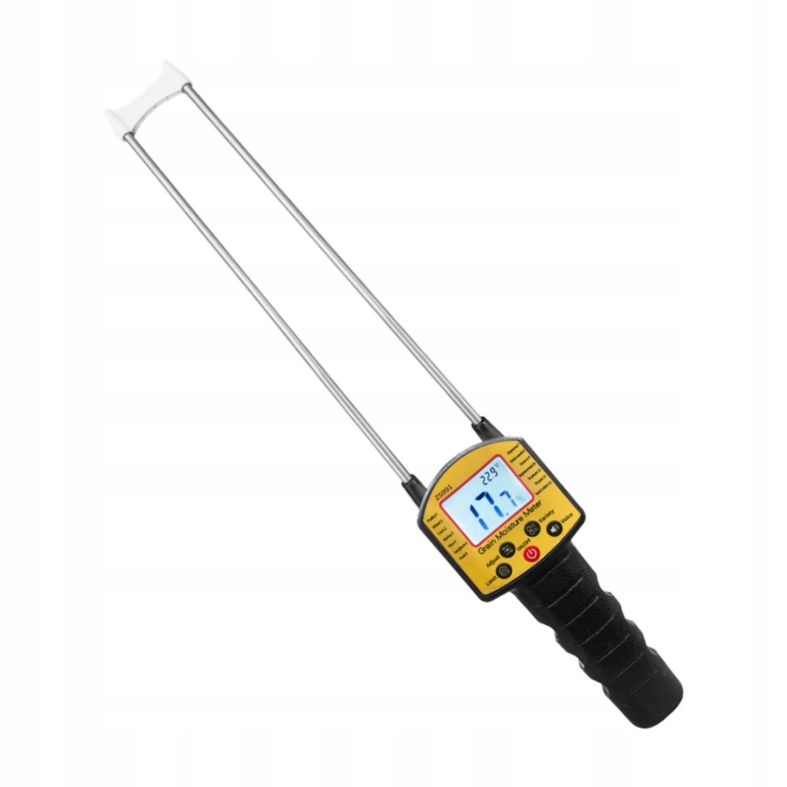 Grain Moisture Meter Double Measuring Probe Analyzer LCD Backlit Display Batteries included yes