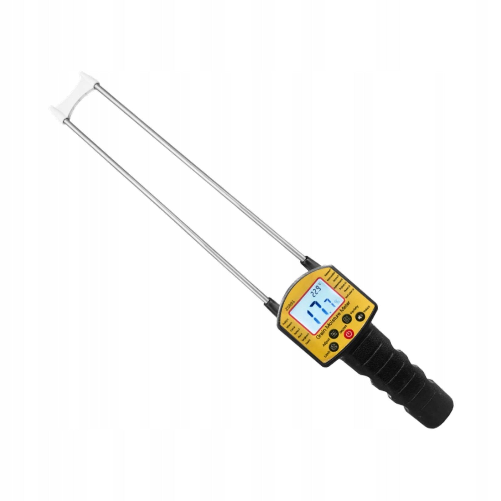 Grain Moisture Meter Double Measuring Probe Analyzer LCD Backlit Display Power supply mains