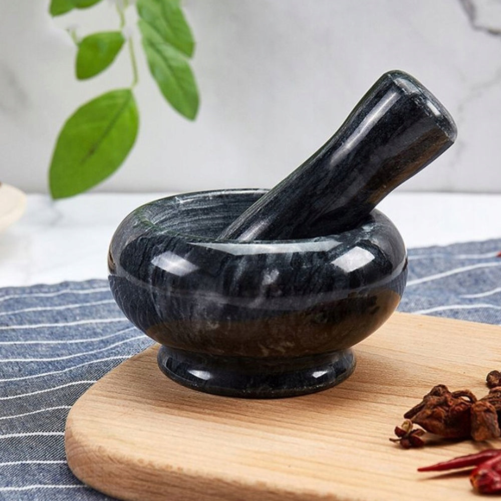 Granite Kitchen Mortar with Spice Pestle Stone Marble Packaging status original