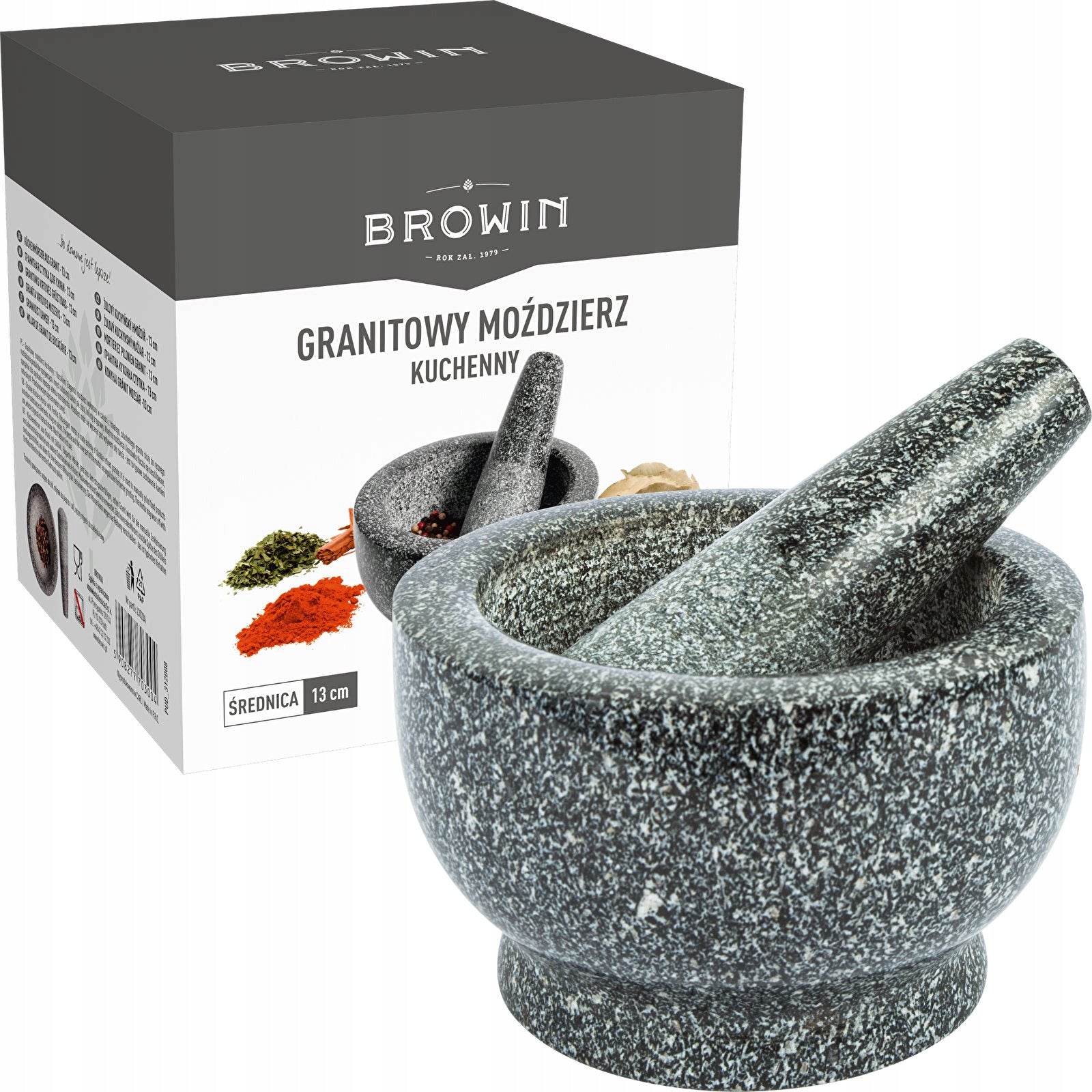 Granite kitchen mortar with pestle Browin