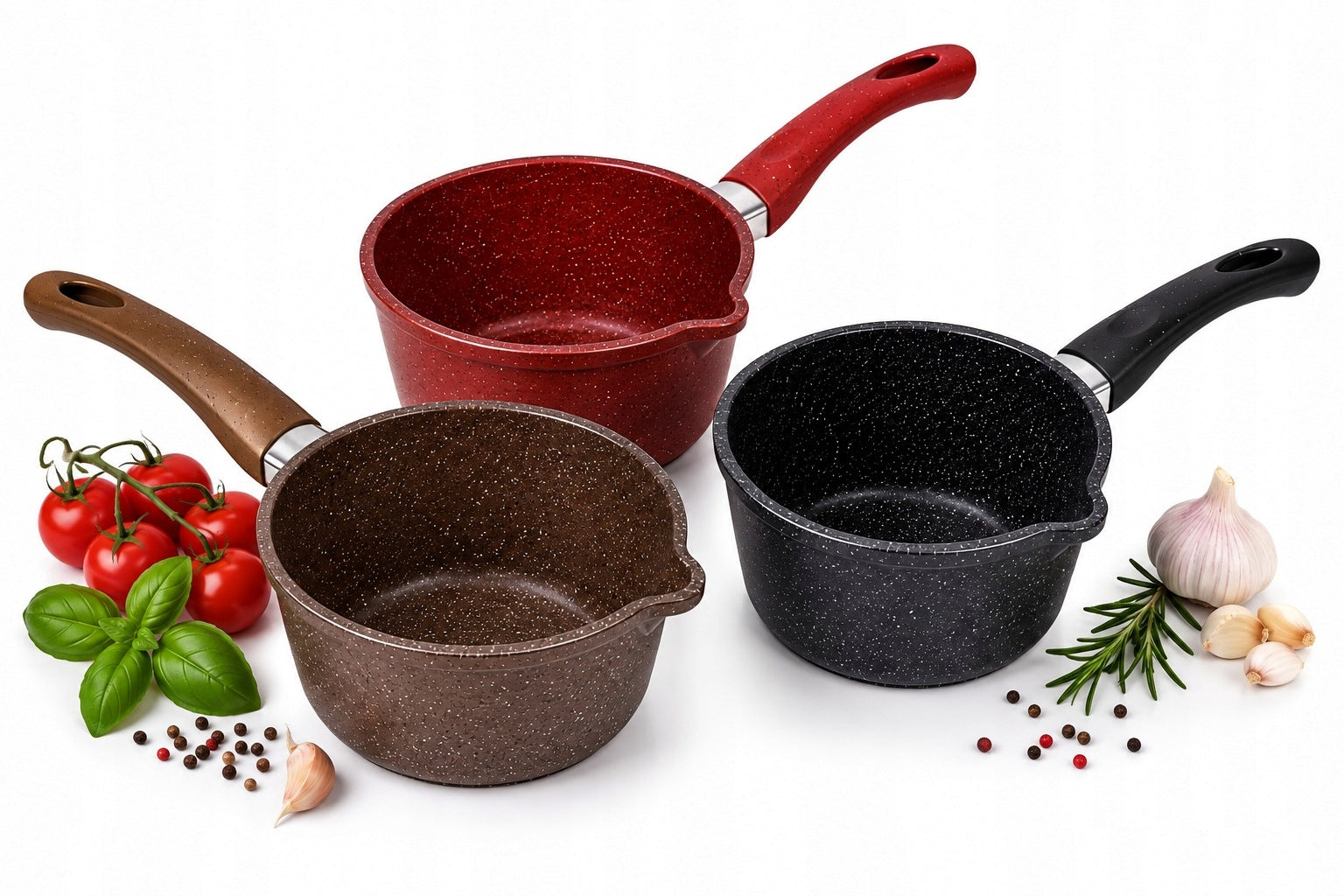 Granite roundabout with non-stick coating, 14cm in diameter, various colors