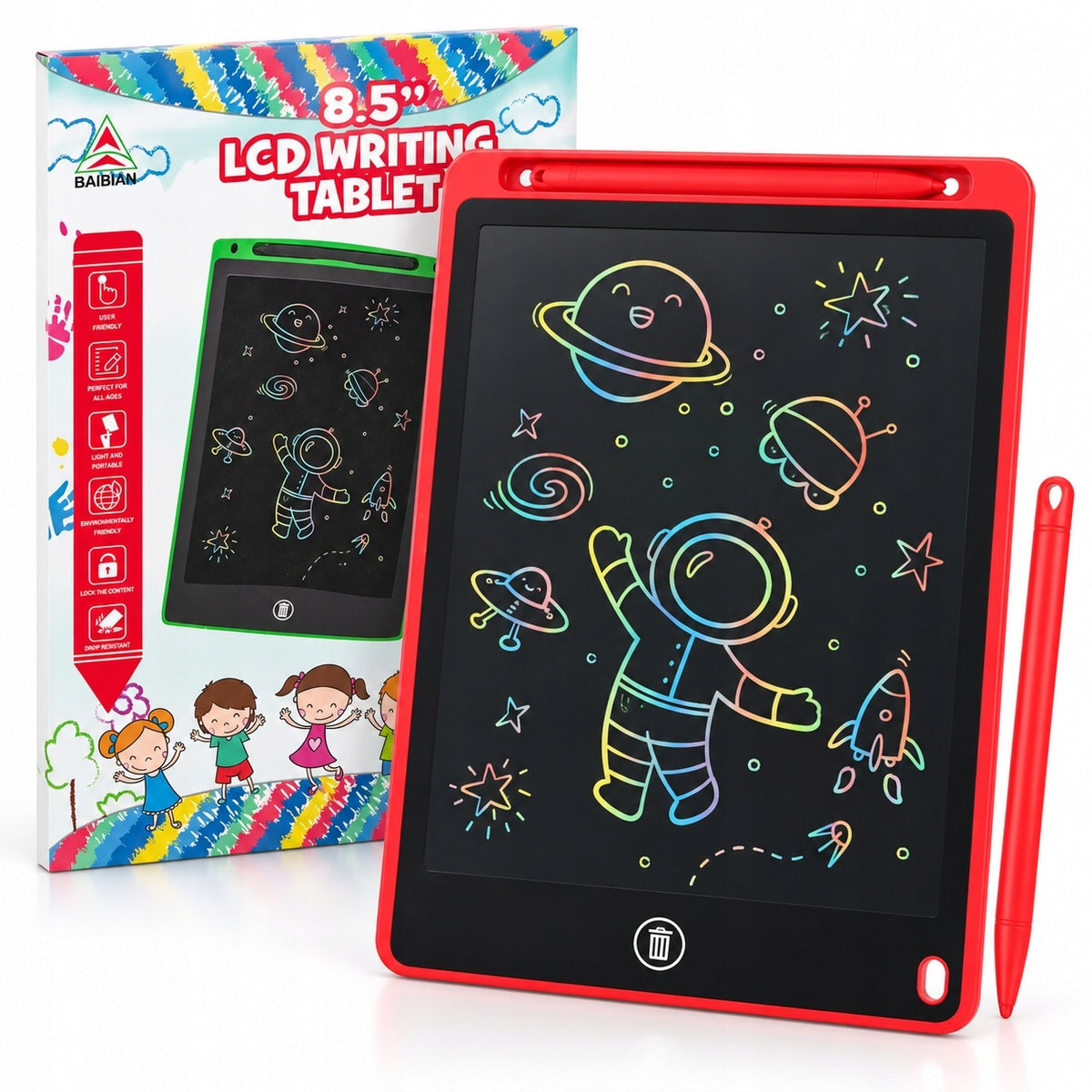 Graphic tablet for children to draw LCD 8,5 inch from 3 years learning school