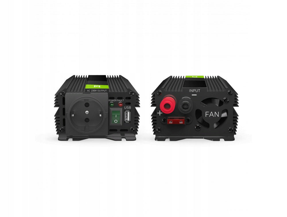 Green Cell INVGC02 automobilový měnič napětí 24V to 230V, 300W / 600W s USB Effective power 300 W