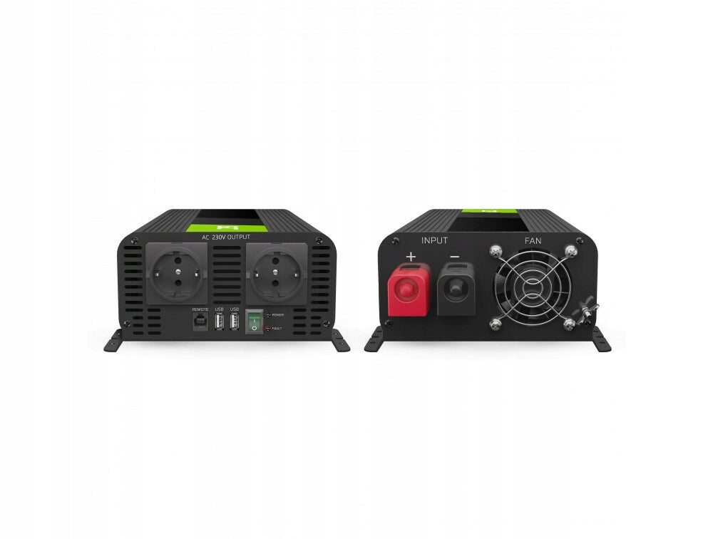Green Cell INVGC09 automobilový měnič napětí 12V to 230V, 1000W / 2000W Effective power 1000 W