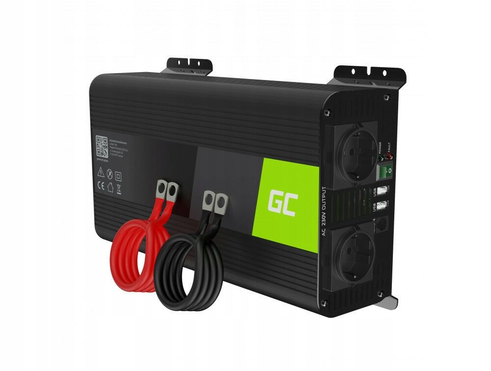 Green Cell INVGC09 automobilový měnič napětí 12V to 230V, 1000W / 2000W
