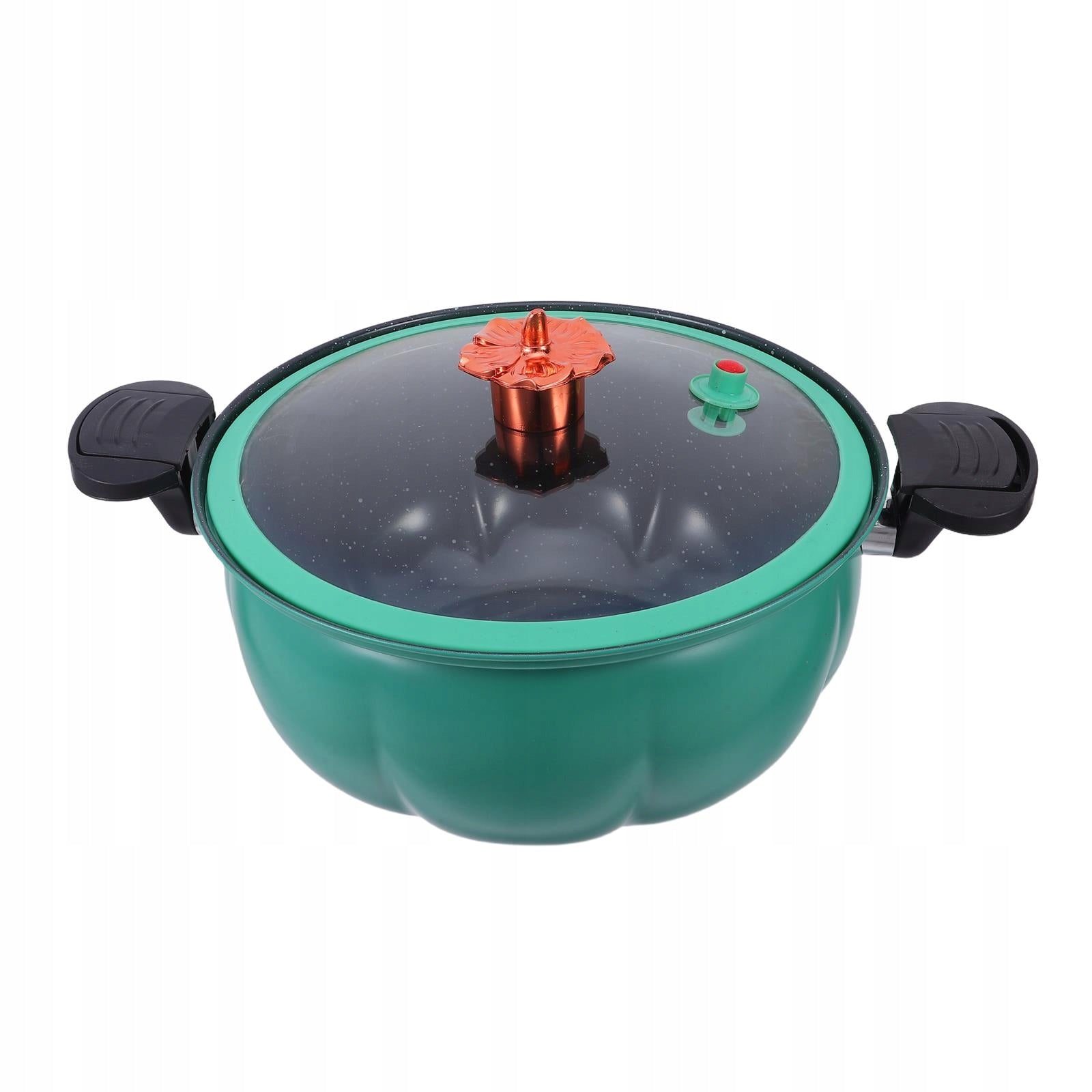 Green Pumpkin-Shaped Micro Pressure Cooker with Nonstick Maifan Stone Pot