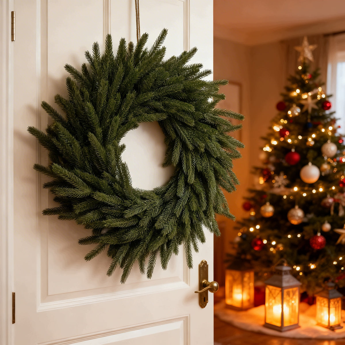Green wreath 100% PE 60cm decoration as vivid 3D decoration Brand RGL