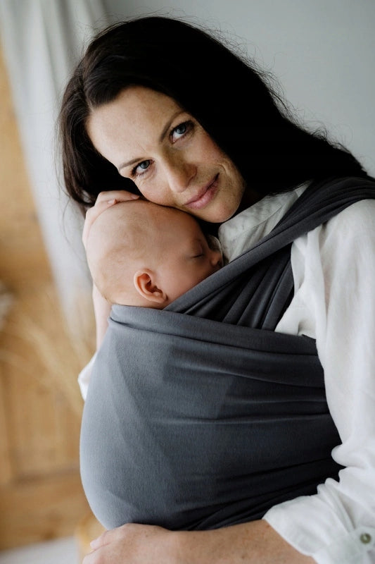Grey Elastic Scarf for Baby Little Frog Lava Packaging status original