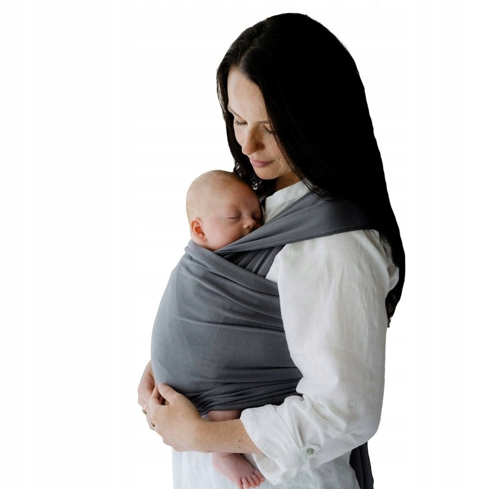 Grey Elastic Scarf for Baby Little Frog Lava