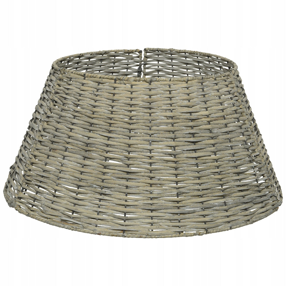 Grey Wicker Cover for Christmas Tree Stand for Christmas Tree BOHO fi 70 cm