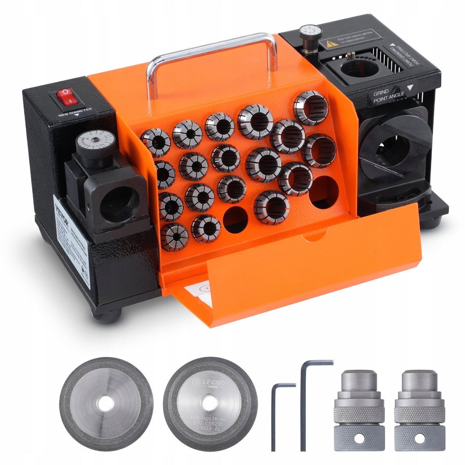 Grinding Machine Cutter Sharpener 3-20mm + Drill Bits 18 Handles MR-20G