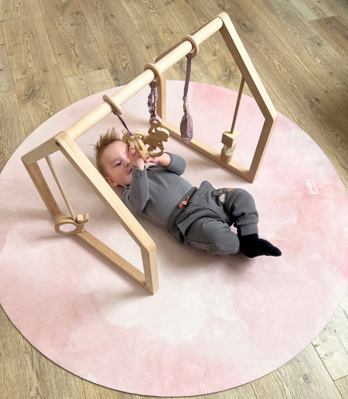 Gugu the Hero Baby Gym Montessori - Educational Gymnastic Stand Pink Packaging status original
