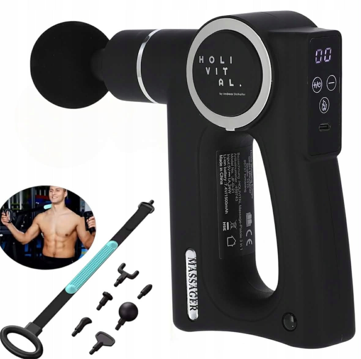 Gun Massager Professional/Sports Vibration,Heated Muscle Massager