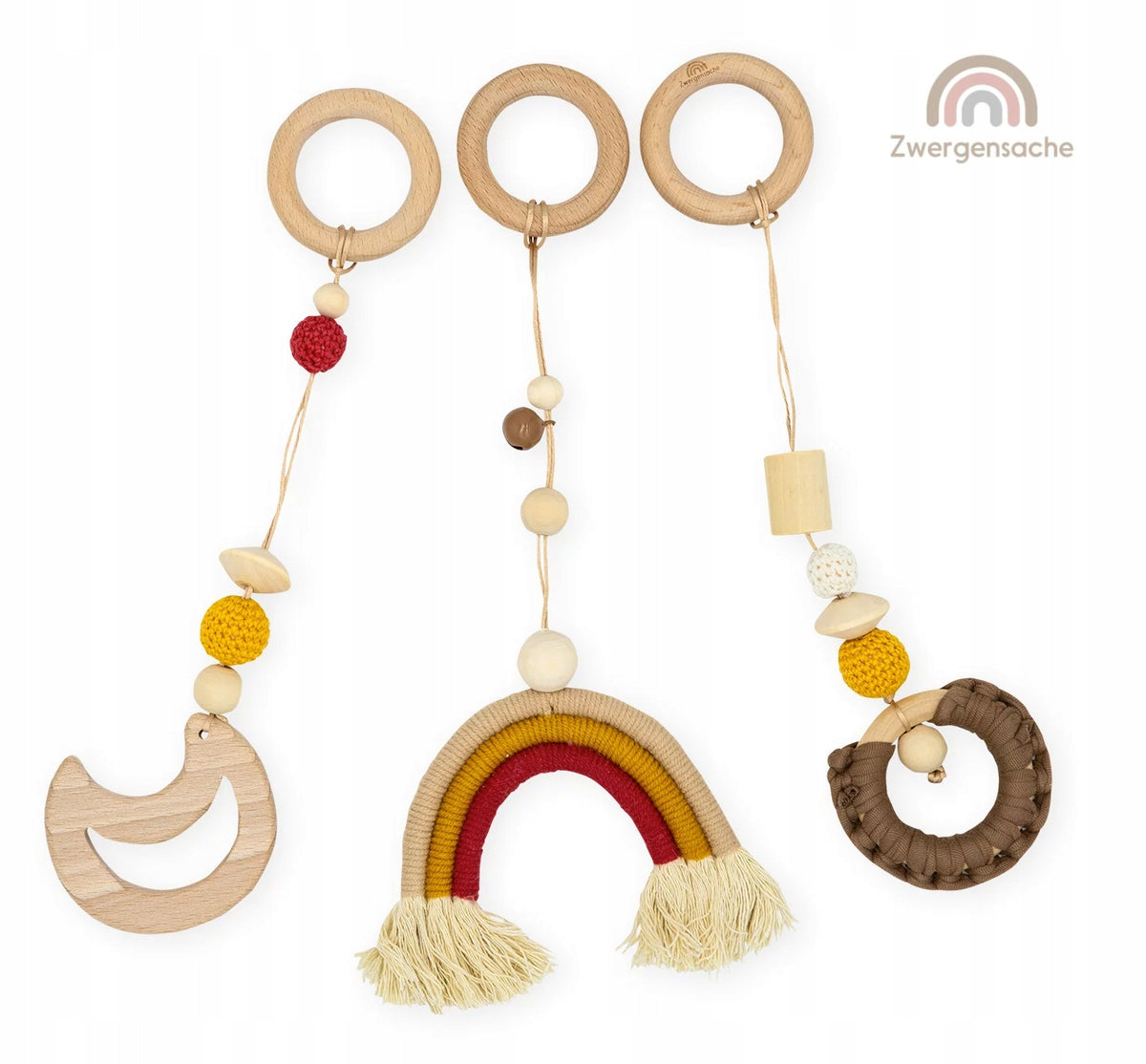 Gymnastic Educational Stand Pendants 3 Pieces Orange Color orange