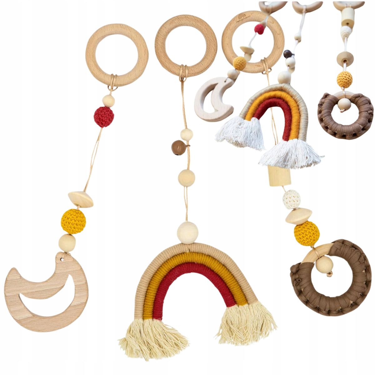 Gymnastic Educational Stand Pendants 3 Pieces Orange
