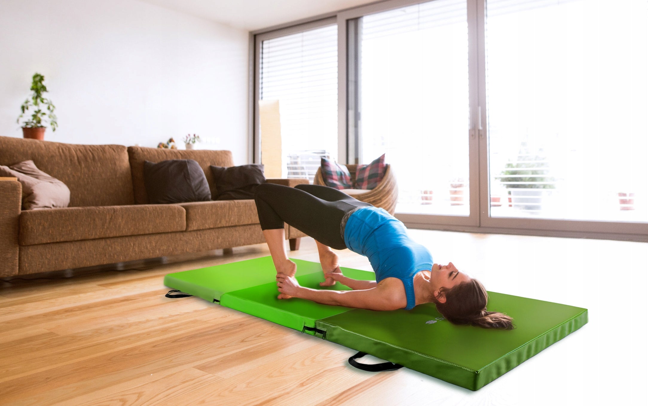 Gymnastic MATTRESS FOLDING 180x60x5cm EXERCISE MAT REHABILITATION YOGA Brand Sapphire