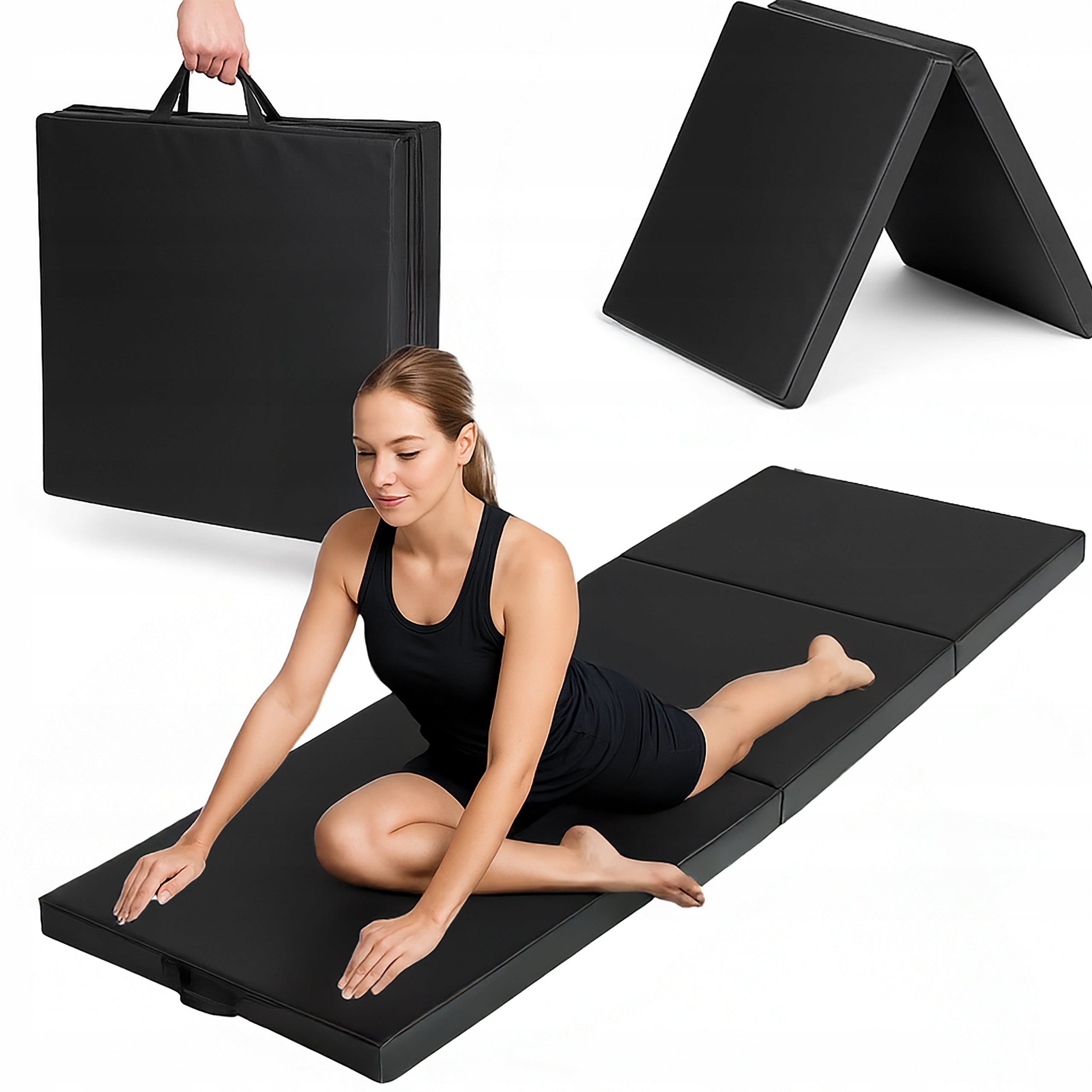 Gymnastic Mattress Folding 180cm Dark Grey for Physiotherapy Massage 5cm Manufacturer code SFF-MATA-DO-MASAŻU-2