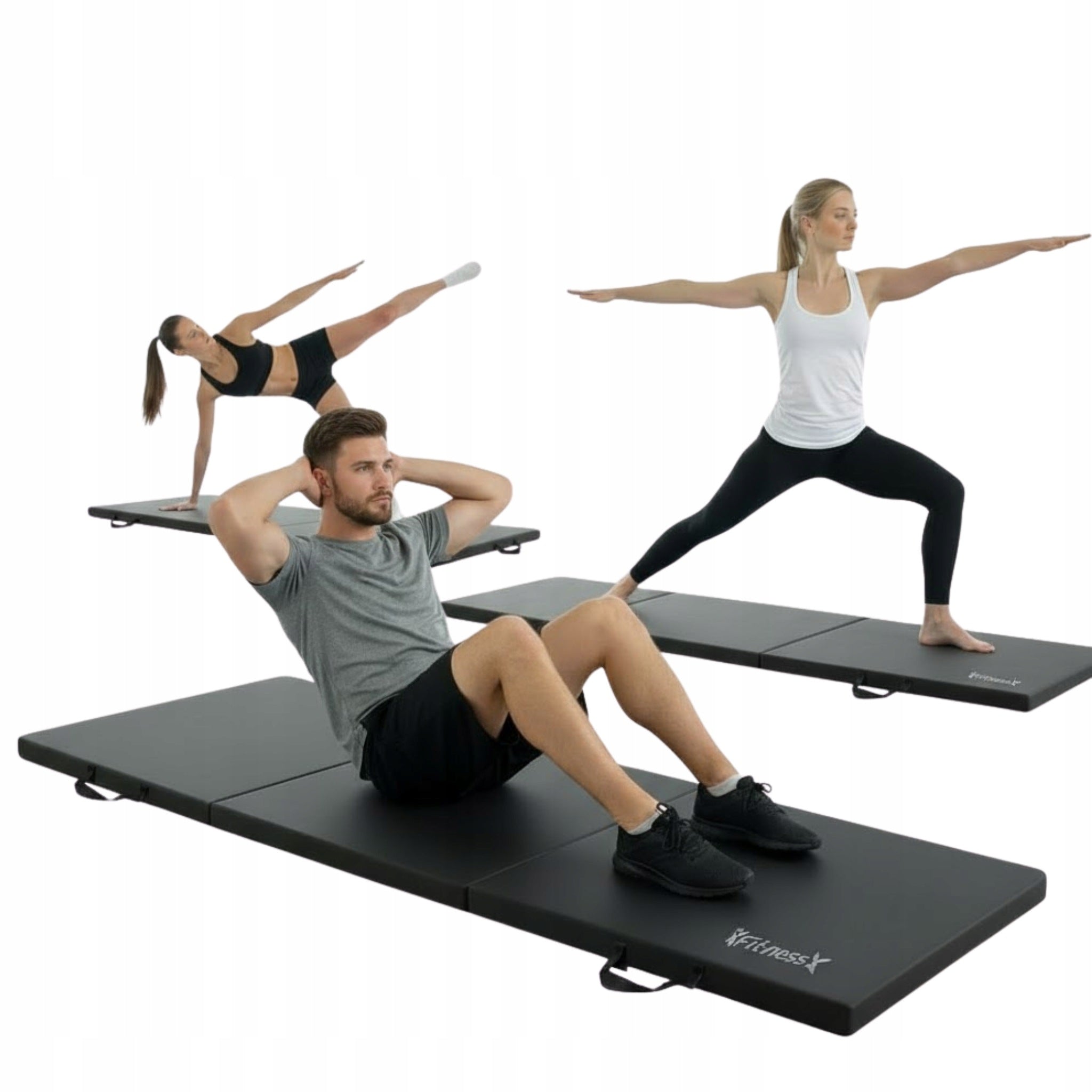 Gymnastic Mattress Folding 180x60x5 cm Fitness-Star Premium Black Manufacturer code 1006