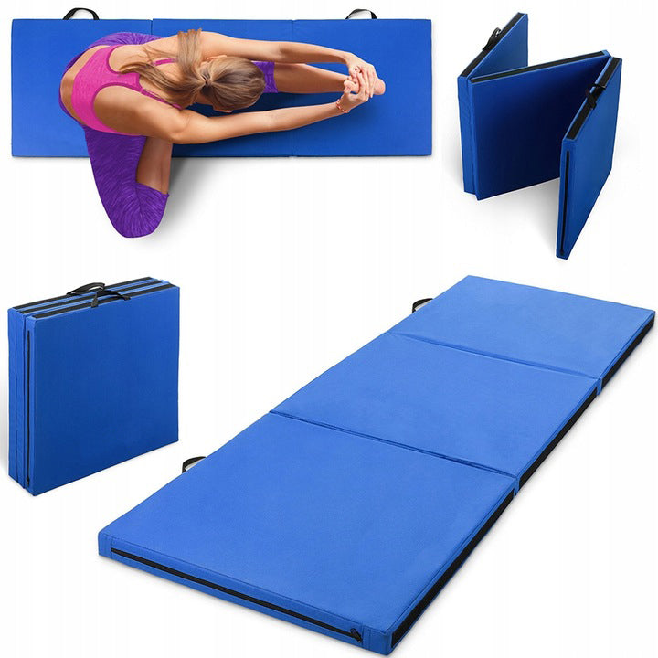 Gymnastic Mattress Folding 180x60x5 cm Fitness-Star Premium Blue
