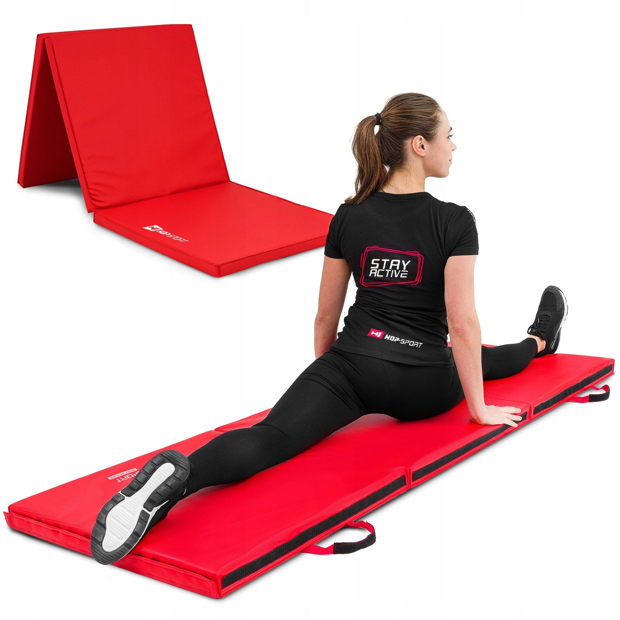 Gymnastic Mattress Folding Hard Mat 5cm Non-Slip with Handles