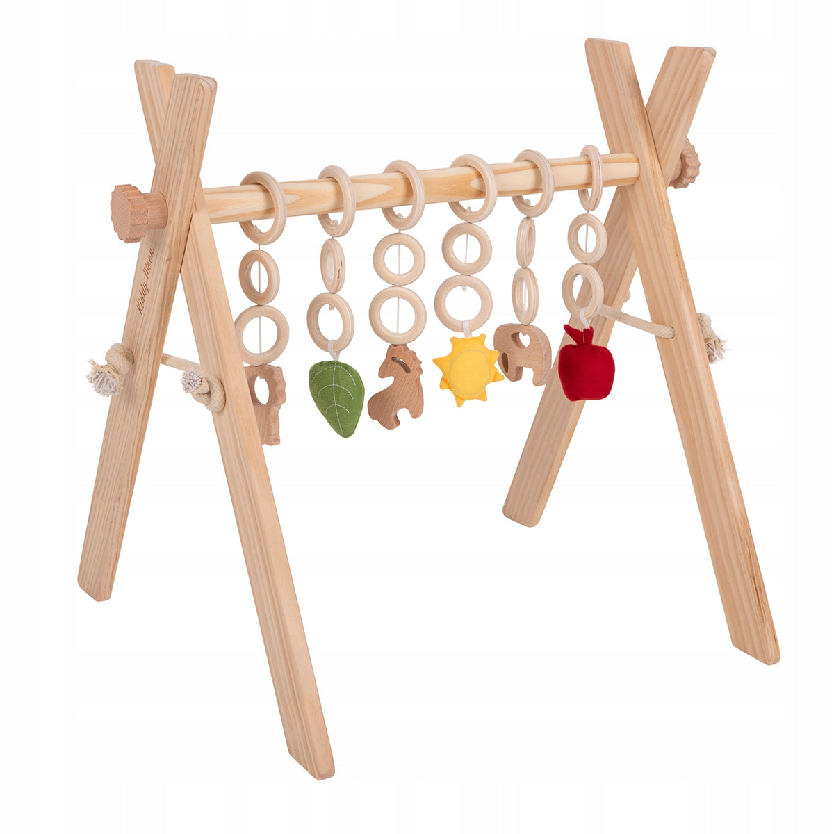 Gymnastic Stand Educational Wooden BABY GYM Pendants KiddyMoon Packaging status original