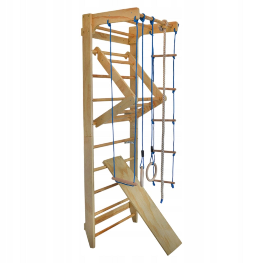 Gymnastic ladder 220cm wooden for children swing slide rope