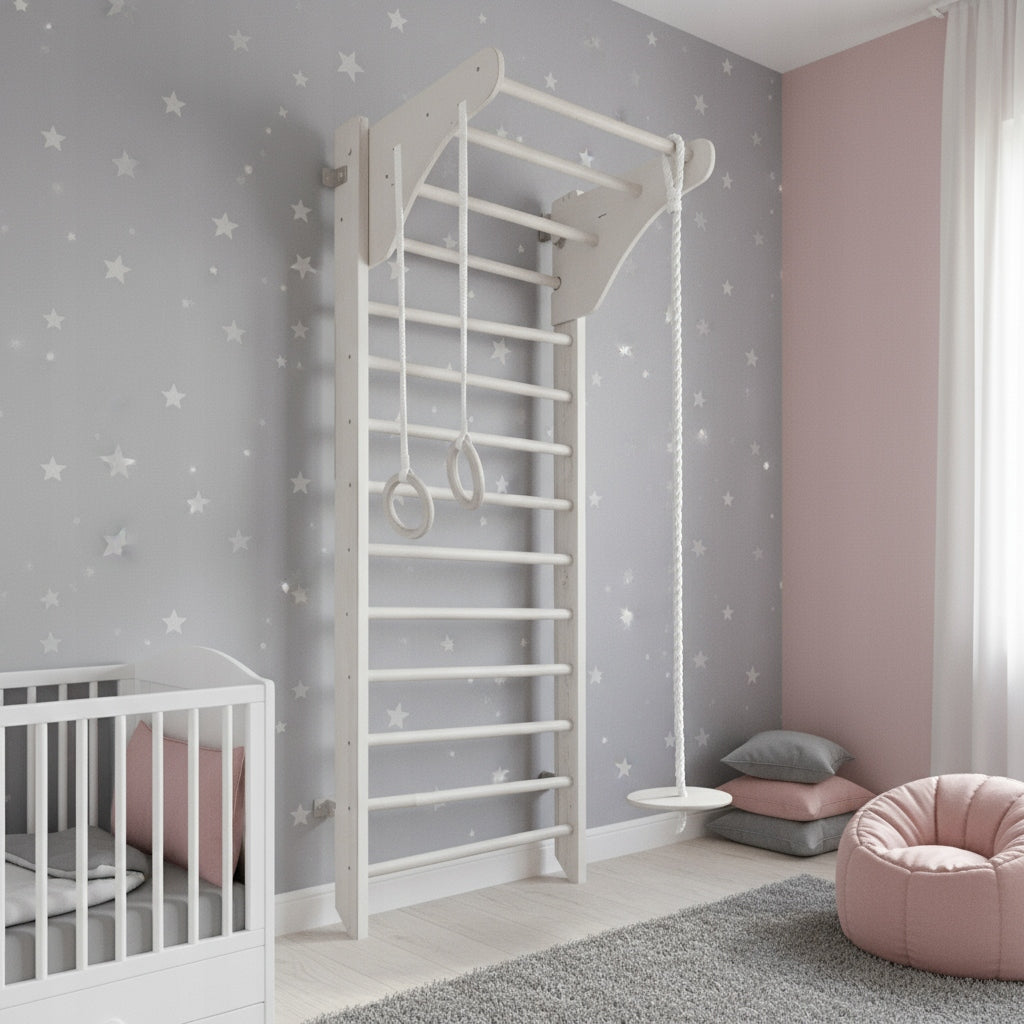 Gymnastic ladder Kinder Wood white Brand Małpiszon