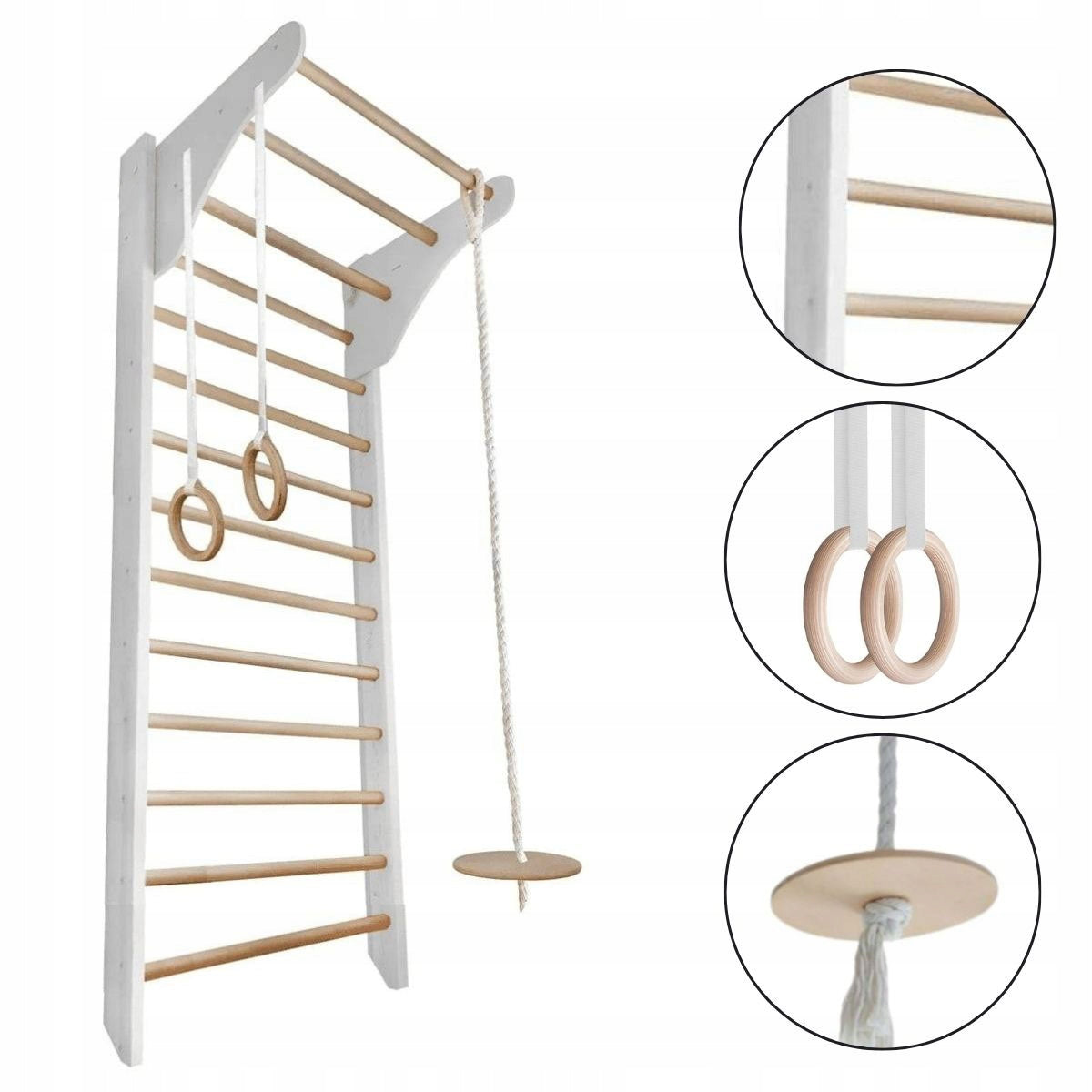 Gymnastic ladder Kinder Wood white-wood