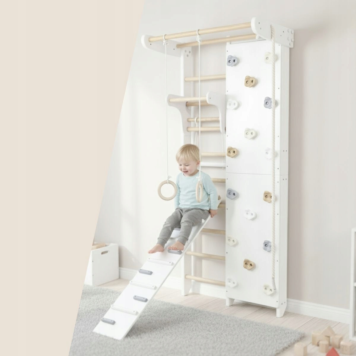 Gymnastic ladder Kombik 2 | Accessories | White-wood |225 cm Brand Małpiszon