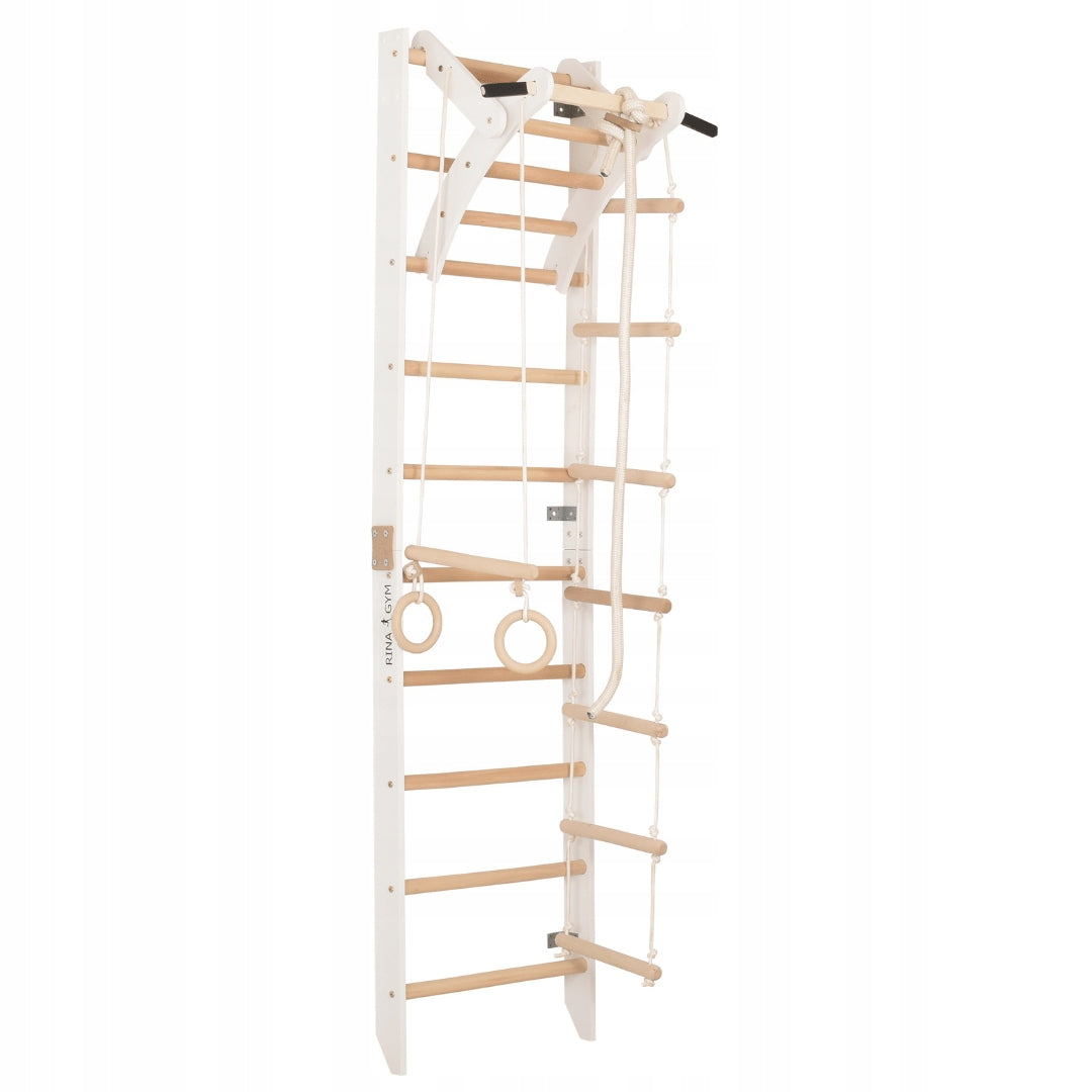 Gymnastic ladder RINAGYM SPR A 230 cm white adjustable rope bar