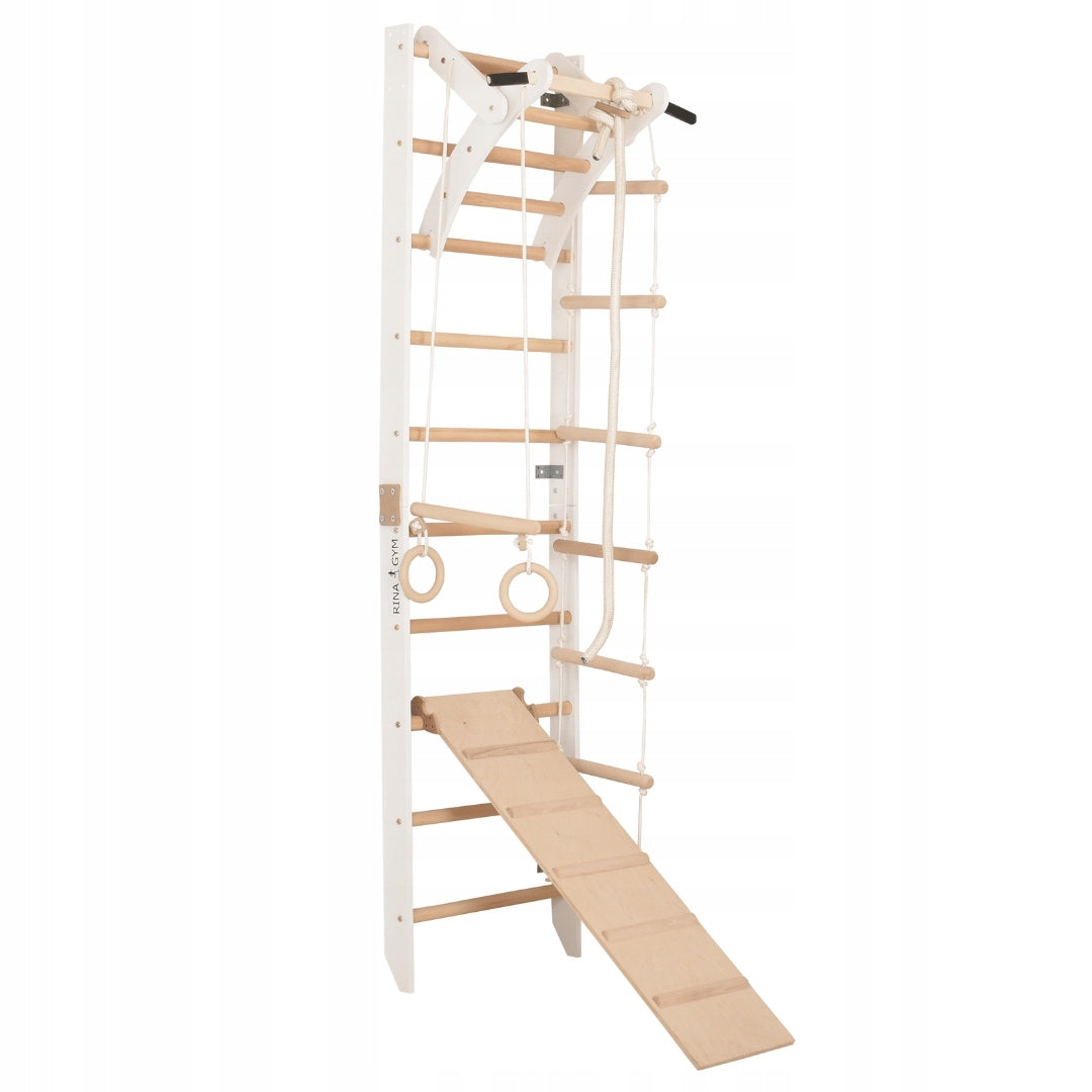 Gymnastic ladder SPR A+slide white 230 cm with board - Sports set Manufacturer code Drabinka Gimnastyczna Treningowa SPR A+slide