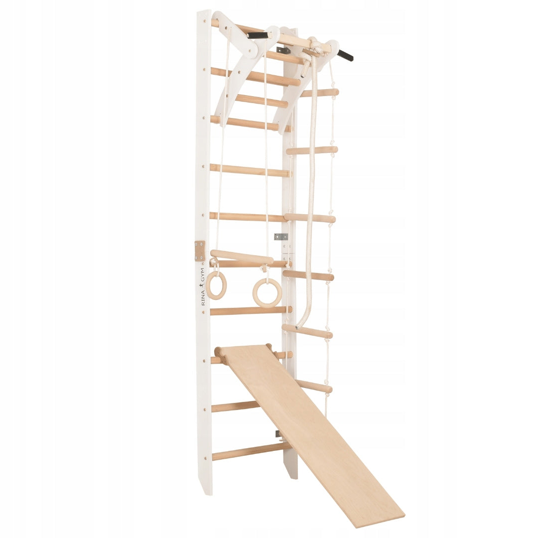 Gymnastic ladder SPR A+slide white 230 cm with board - Sports set