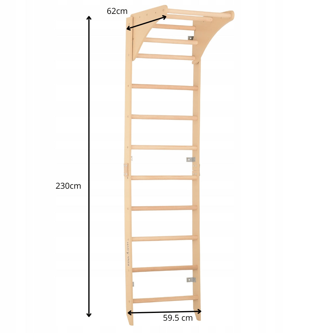 Gymnastic ladder SPR C PURE natural with adjustable bar RINAGYM Manufacturer code RNG SPR C PURE nat