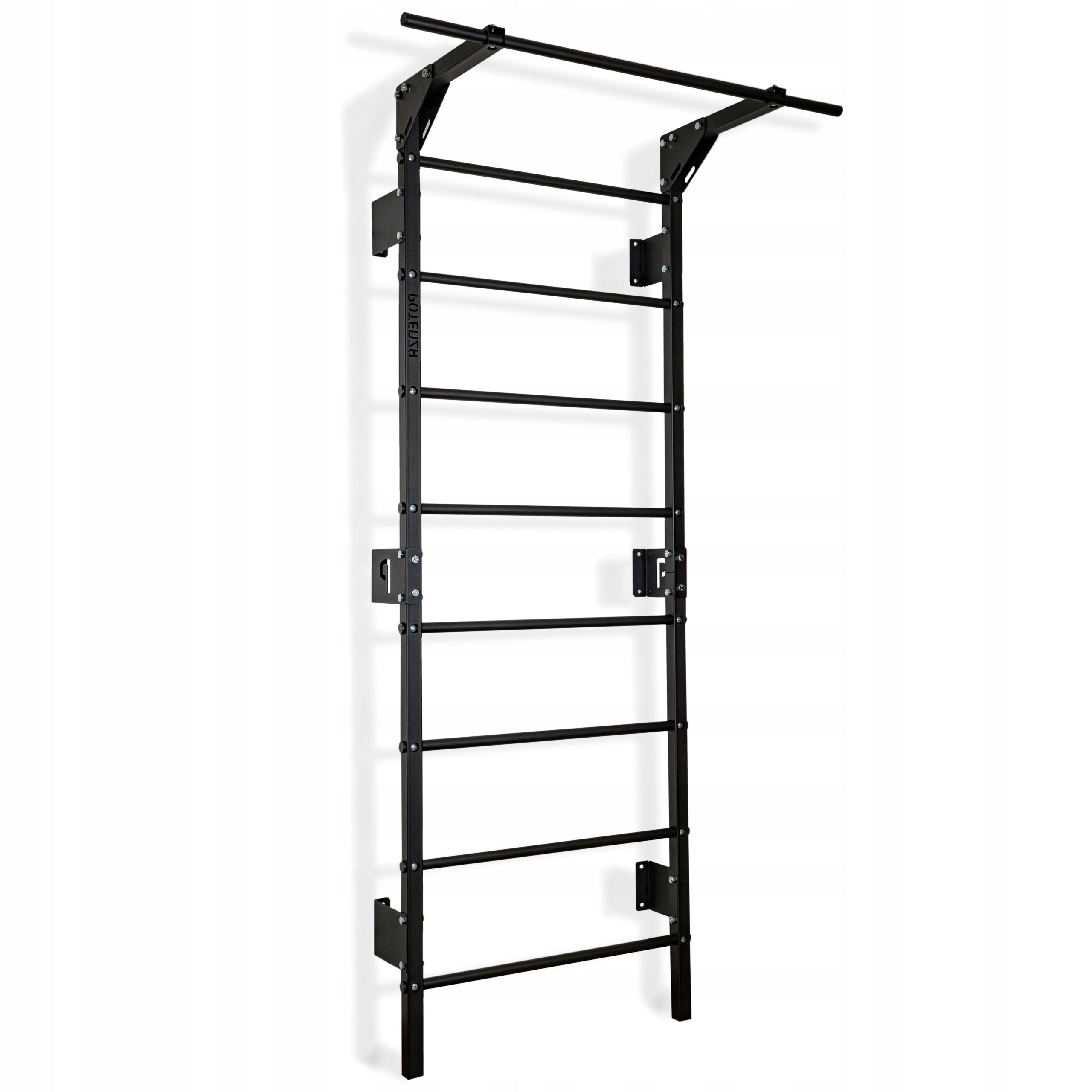 Gymnastic ladder with bar rehabilitation steel black POTENZA