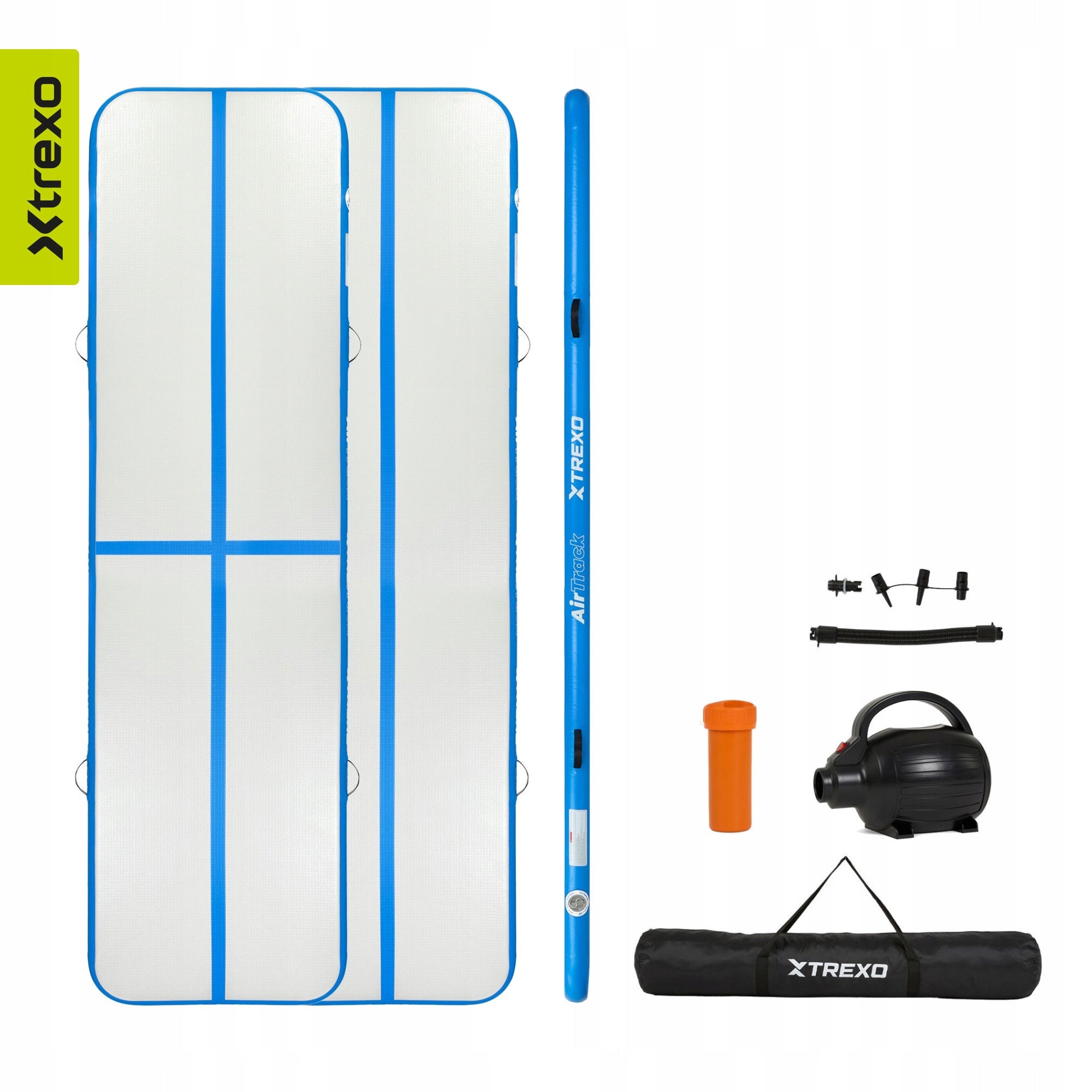 Gymnastic path TREXO 400 x 10 cm white OS WITH PUMP FOR ACROBATICS Brand Xtrexo