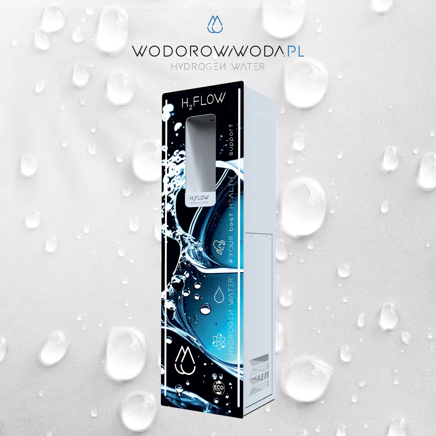 H2 Flow - Freestanding hydrogen water dispenser - WodorowaWoda.pl